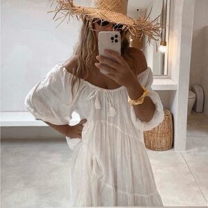 Spell Gardenia Linen Gown